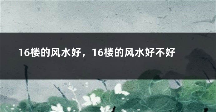 16楼的风水好,16楼的风水好不好