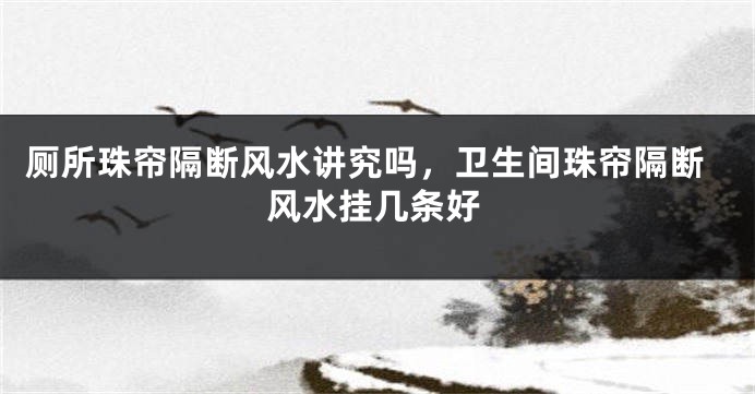 厕所珠帘隔断风水讲究吗,卫生间珠帘隔断风水挂几条好