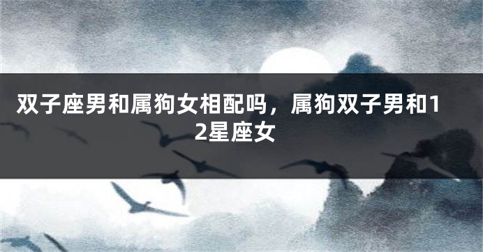 双子座男和属狗女相配吗,属狗双子男和12星座女