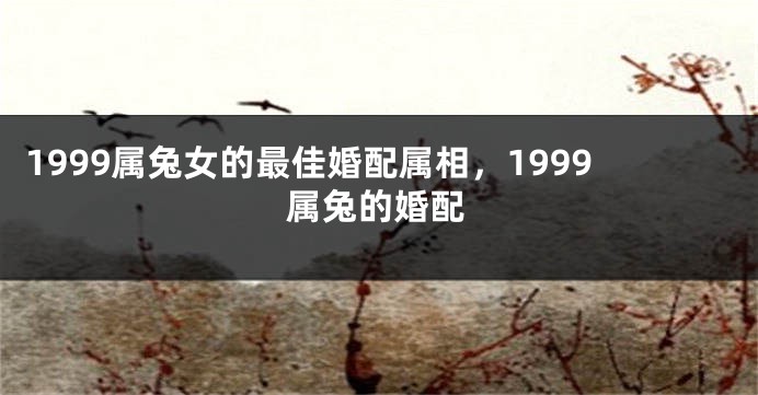 1999属兔女的最佳婚配属相，1999属兔的婚配