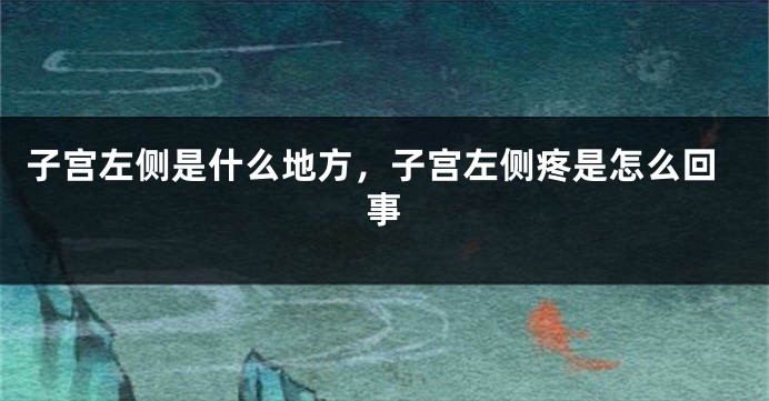 子宫左侧是什么地方，子宫左侧疼是怎么回事