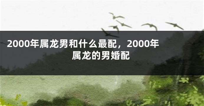 2000年属龙男和什么最配，2000年属龙的男婚配