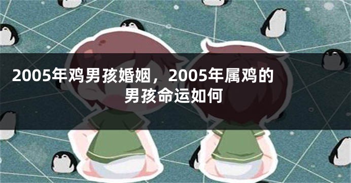 2005年鸡男孩婚姻，2005年属鸡的男孩命运如何
