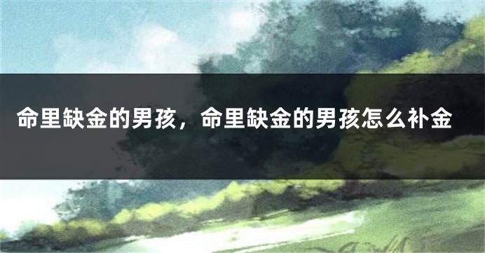 命里缺金的男孩，命里缺金的男孩怎么补金