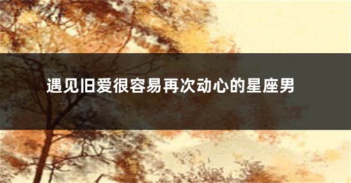 遇见旧爱很容易再次动心的星座男