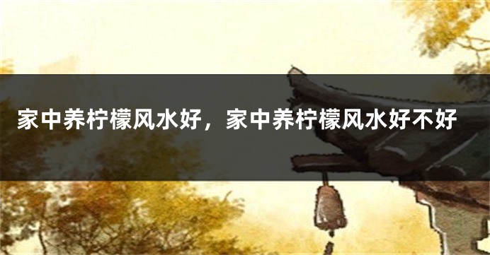 家中养柠檬风水好，家中养柠檬风水好不好
