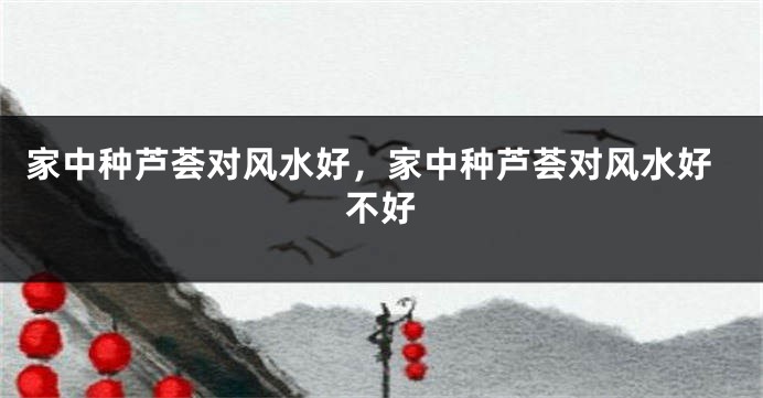 家中种芦荟对风水好,家中种芦荟对风水好不好