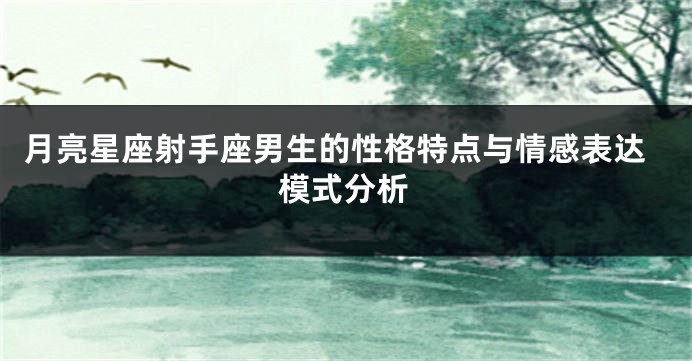 月亮星座射手座男生的性格特点与情感表达模式分析