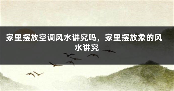 家里摆放空调风水讲究吗,家里摆放象的风水讲究