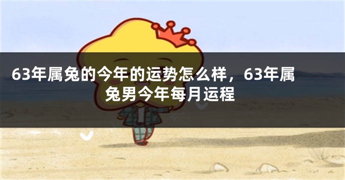 63年属兔的今年的运势怎么样，63年属兔男今年每月运程