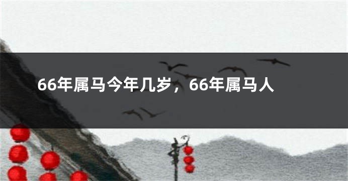 66年属马今年几岁，66年属马人