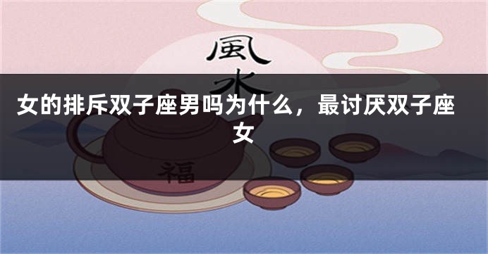 女的排斥双子座男吗为什么，最讨厌双子座女