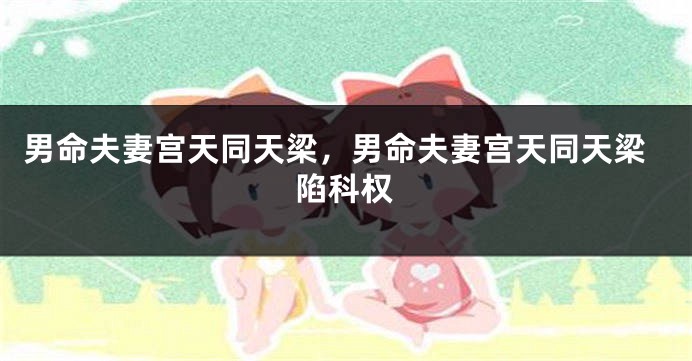 男命夫妻宫天同天梁，男命夫妻宫天同天梁陷科权