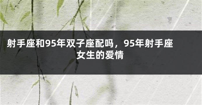 射手座和95年双子座配吗,95年射手座女生的爱情