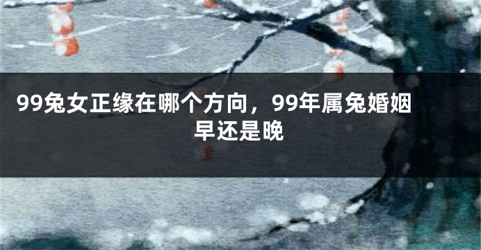 99兔女正缘在哪个方向，99年属兔婚姻早还是晚