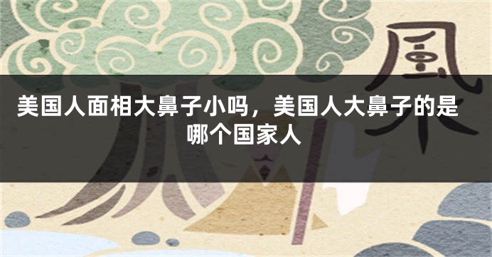 美国人面相大鼻子小吗，美国人大鼻子的是哪个国家人
