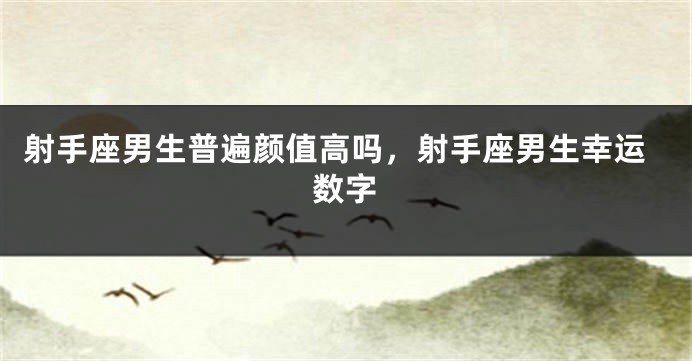 射手座男生普遍颜值高吗,射手座男生幸运数字