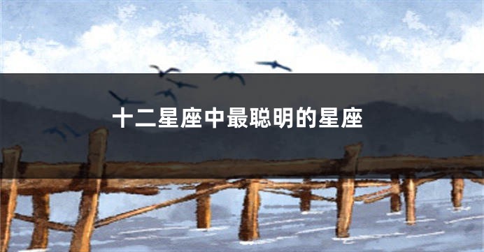 十二星座中最聪明的星座
