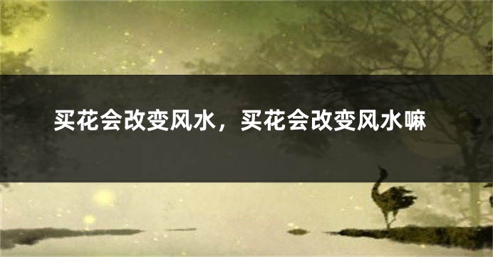 买花会改变风水，买花会改变风水嘛