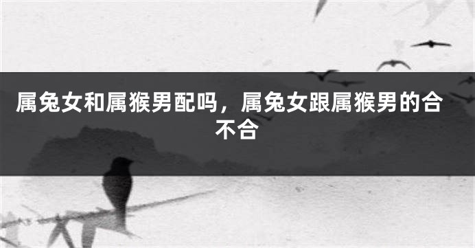 属兔女和属猴男配吗，属兔女跟属猴男的合不合
