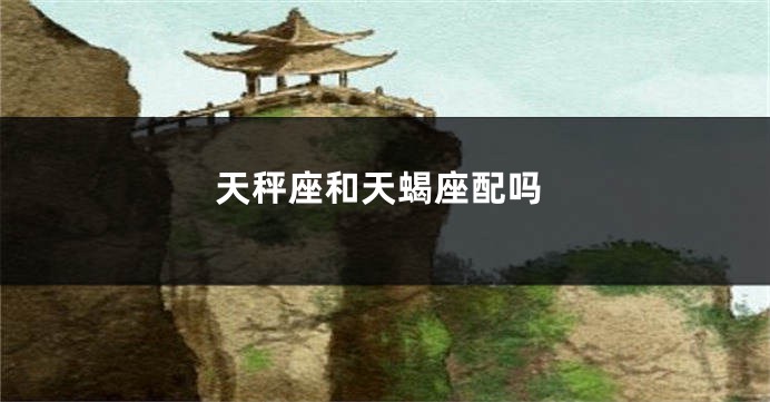 天秤座和天蝎座配吗
