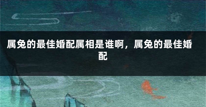 属兔的最佳婚配属相是谁啊，属兔的最佳婚配