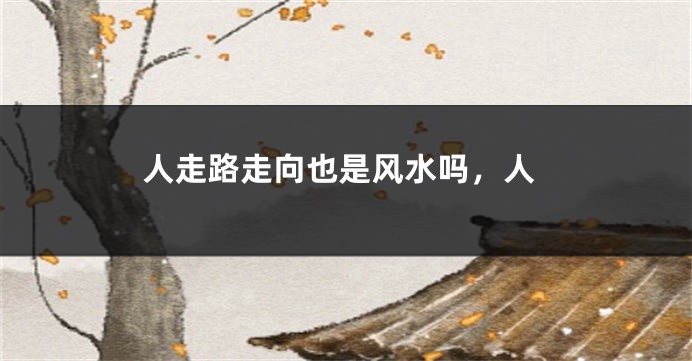 人走路走向也是风水吗,人