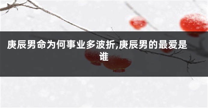 庚辰男命为何事业多波折,庚辰男的最爱是谁