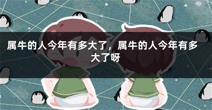 属牛的人今年有多大了，属牛的人今年有多大了呀