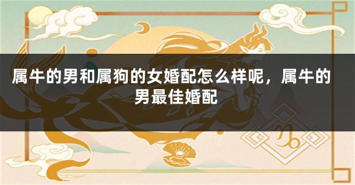属牛的男和属狗的女婚配怎么样呢，属牛的男最佳婚配