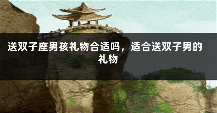 送双子座男孩礼物合适吗，适合送双子男的礼物