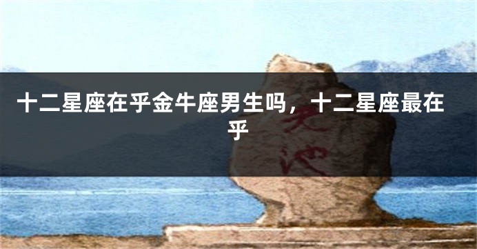 十二星座在乎金牛座男生吗，十二星座最在乎