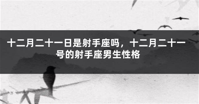 十二月二十一日是射手座吗，十二月二十一号的射手座男生性格