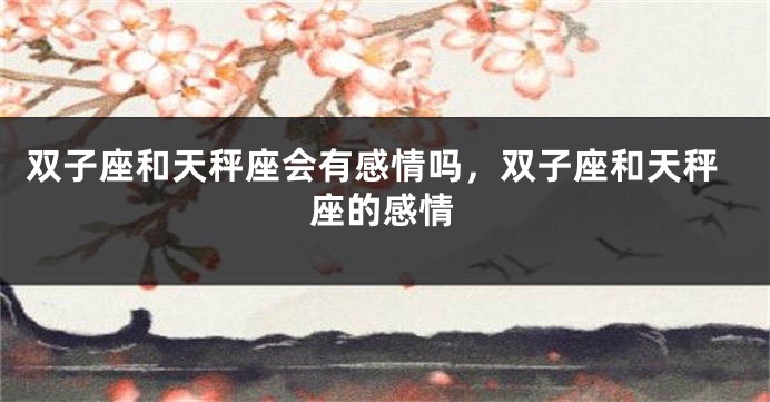 双子座和天秤座会有感情吗，双子座和天秤座的感情
