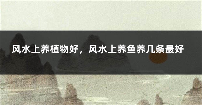 风水上养植物好，风水上养鱼养几条最好