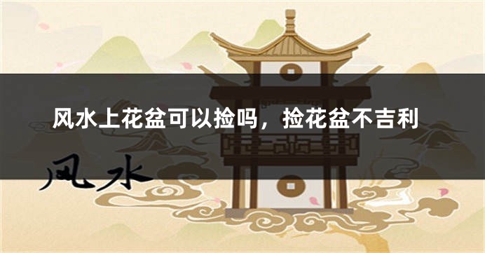 风水上花盆可以捡吗,捡花盆不吉利