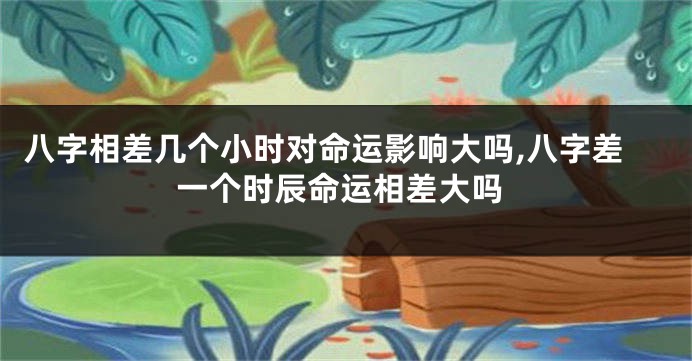 八字相差几个小时对命运影响大吗,八字差一个时辰命运相差大吗