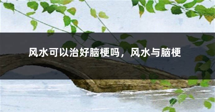 风水可以治好脑梗吗，风水与脑梗