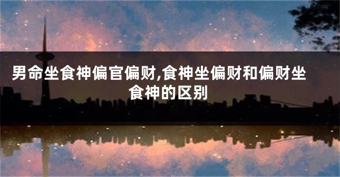 男命坐食神偏官偏财,食神坐偏财和偏财坐食神的区别