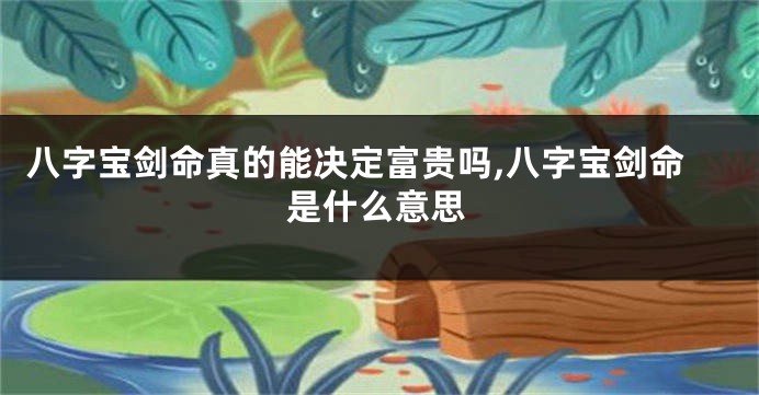 八字宝剑命真的能决定富贵吗,八字宝剑命是什么意思