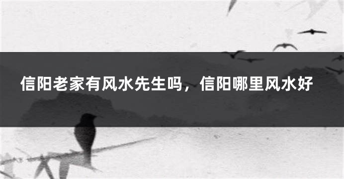 信阳老家有风水先生吗，信阳哪里风水好