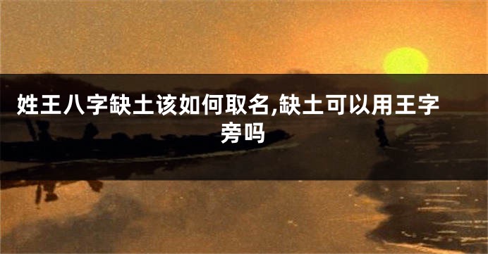姓王八字缺土该如何取名,缺土可以用王字旁吗