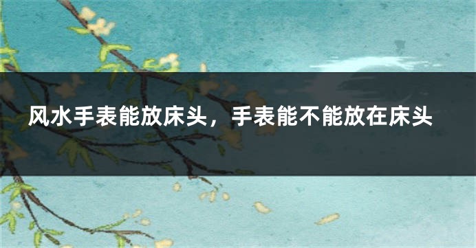 风水手表能放床头,手表能不能放在床头
