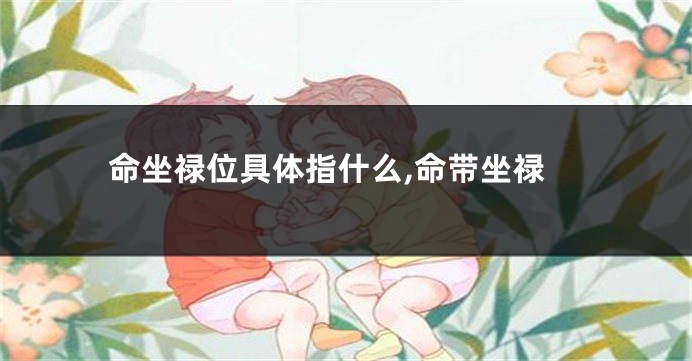 命坐禄位具体指什么,命带坐禄