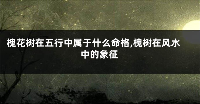 槐花树在五行中属于什么命格,槐树在风水中的象征
