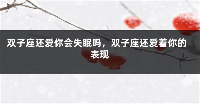 双子座还爱你会失眠吗，双子座还爱着你的表现