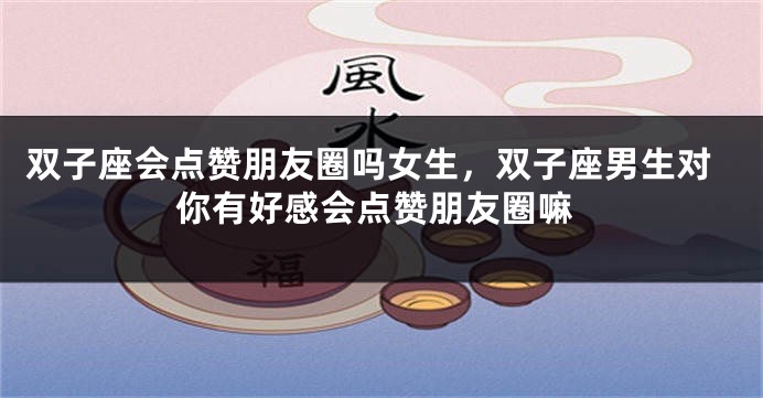双子座会点赞朋友圈吗女生，双子座男生对你有好感会点赞朋友圈嘛