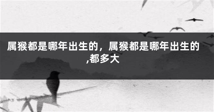 属猴都是哪年出生的，属猴都是哪年出生的,都多大