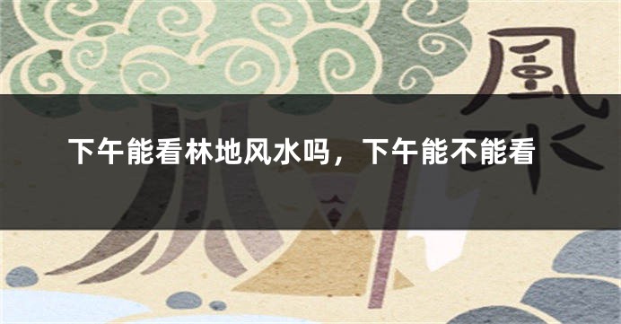 下午能看林地风水吗,下午能不能看
