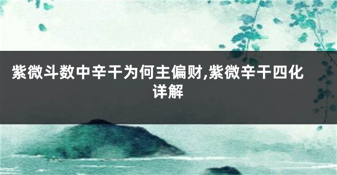 紫微斗数中辛干为何主偏财,紫微辛干四化详解